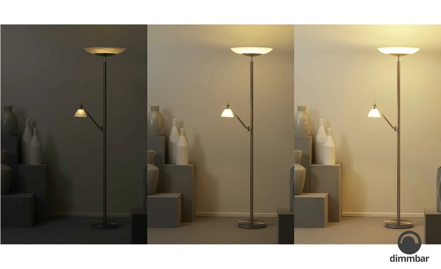 B-Leuchten LED-Deckenfluter, 2-flammig, Nickel-matt – Bild 2