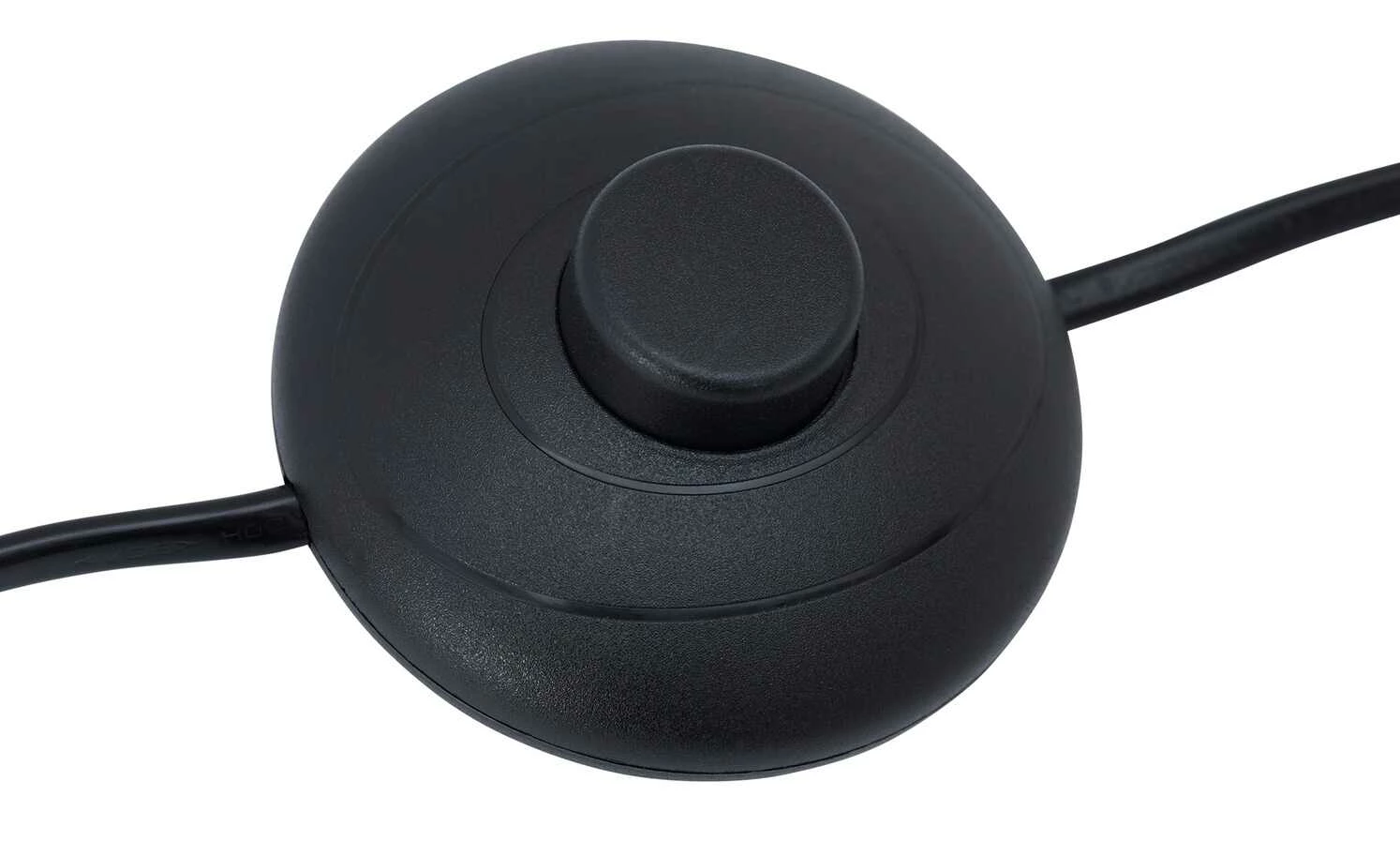 Trio Stehleuchte, 3-flammig, schwarz, Stoffschirm schwarz/gold – Bild 3