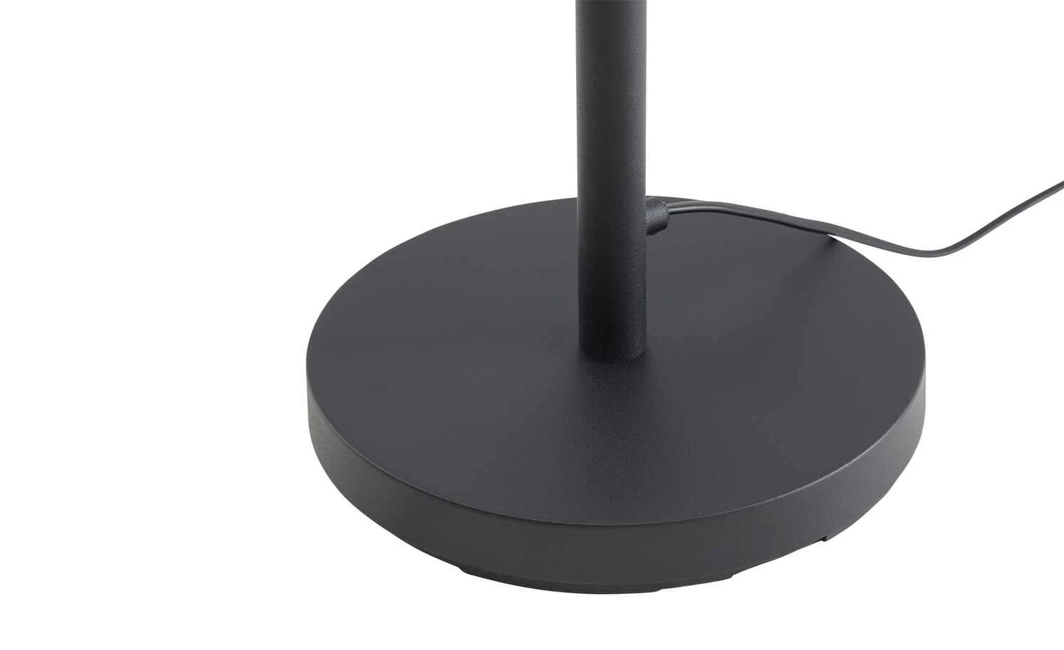 Trio Stehleuchte, 3-flammig, schwarz, Stoffschirm schwarz/gold – Bild 4