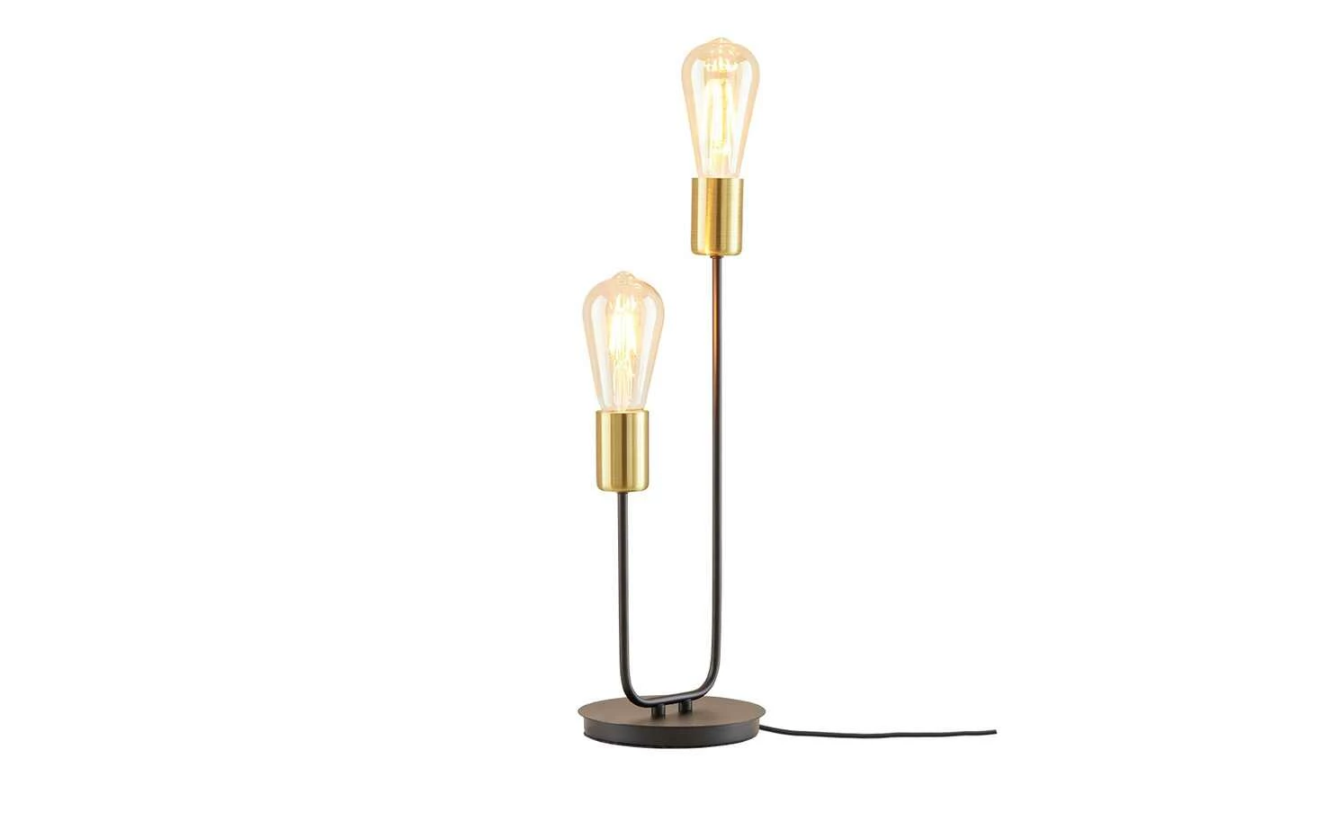 Wofi Tischleuchte, 2-flammig, schwarz/ gold abgesetzt – Bild 3