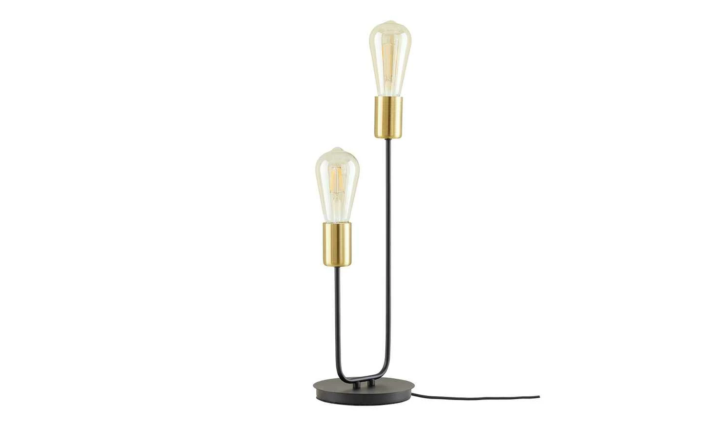 Wofi Tischleuchte, 2-flammig, schwarz/ gold abgesetzt – Bild 2
