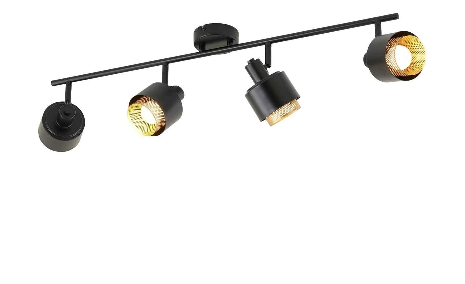Wofi Deckenstrahler, 4-flammig, schwarz/gold – Bild 5