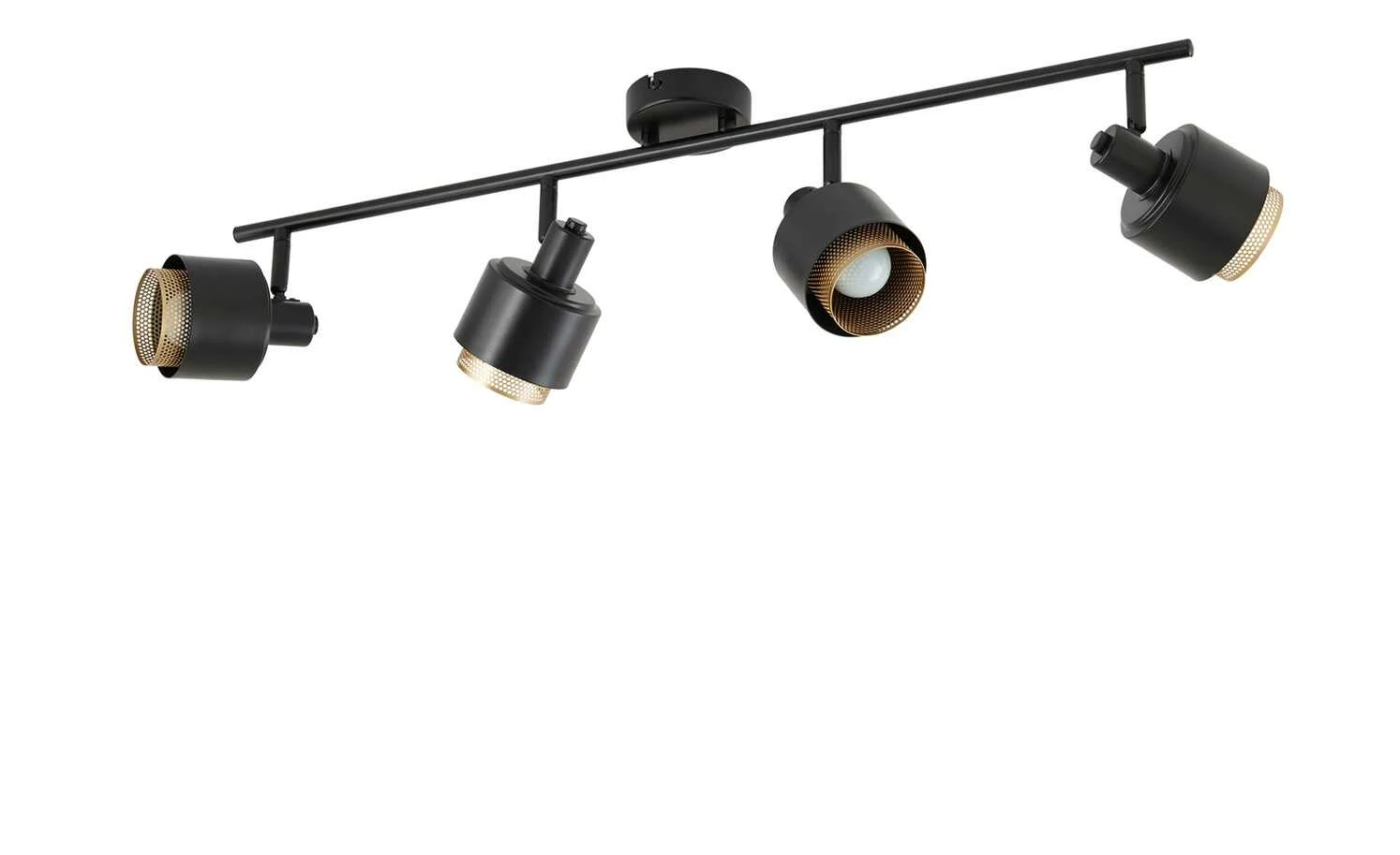 Wofi Deckenstrahler, 4-flammig, schwarz/gold – Bild 2