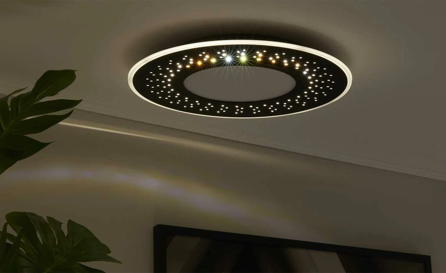 Trio LED-Deckenleuchte , schwarz mit Fernbedienung – Bild 6