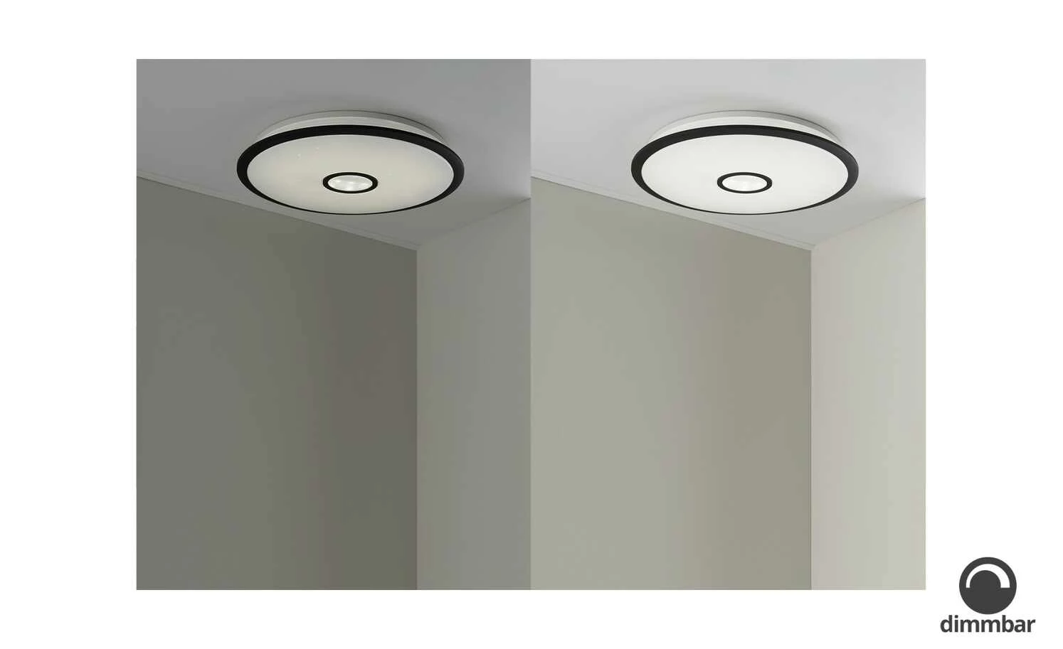 Trio LED-Deckenleuchte weiß/schwarz groß | 50|W