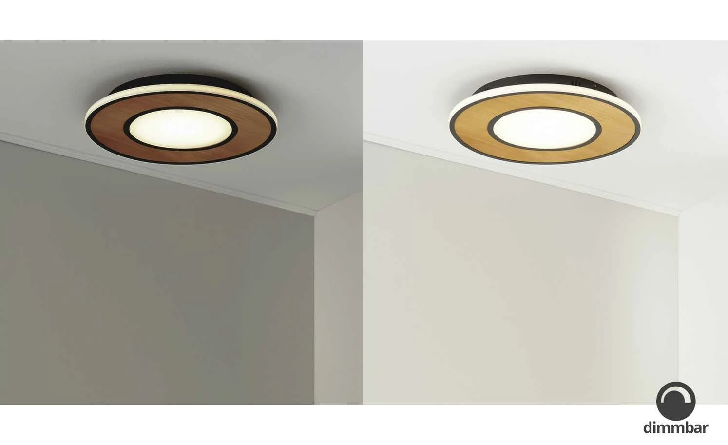 Trio LED-Deckenleuchte, neuseelÀndische Pinie