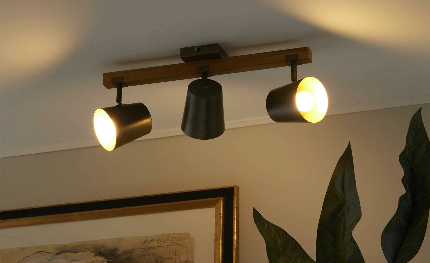 Trio Deckenstrahler, 3-flammig, Nickel-antik