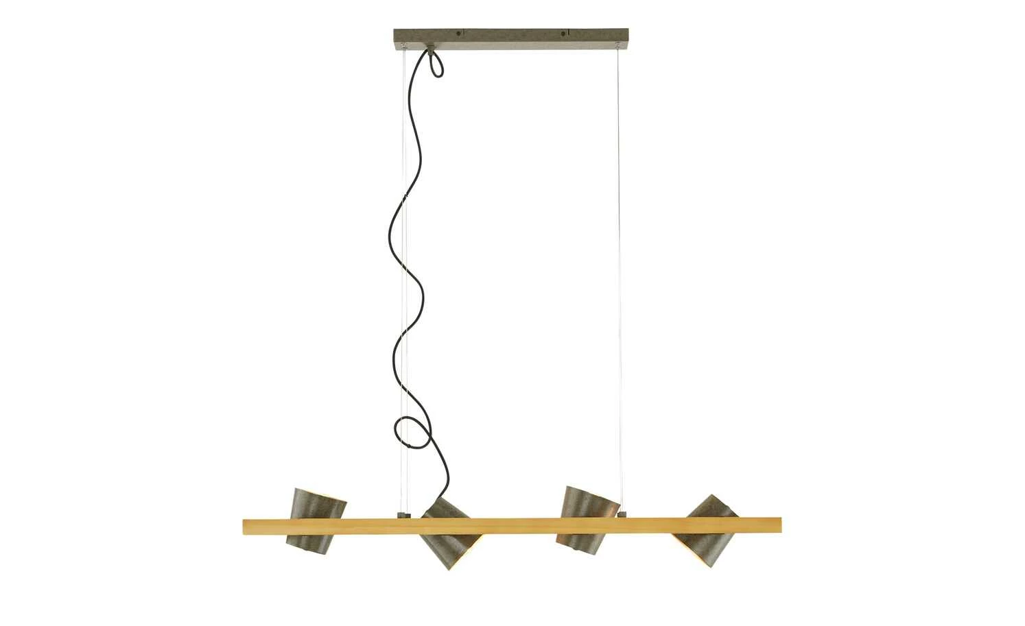 Trio Pendelleuchte, 4-flammig, Nickel antik mit Pinienholz – Bild 8