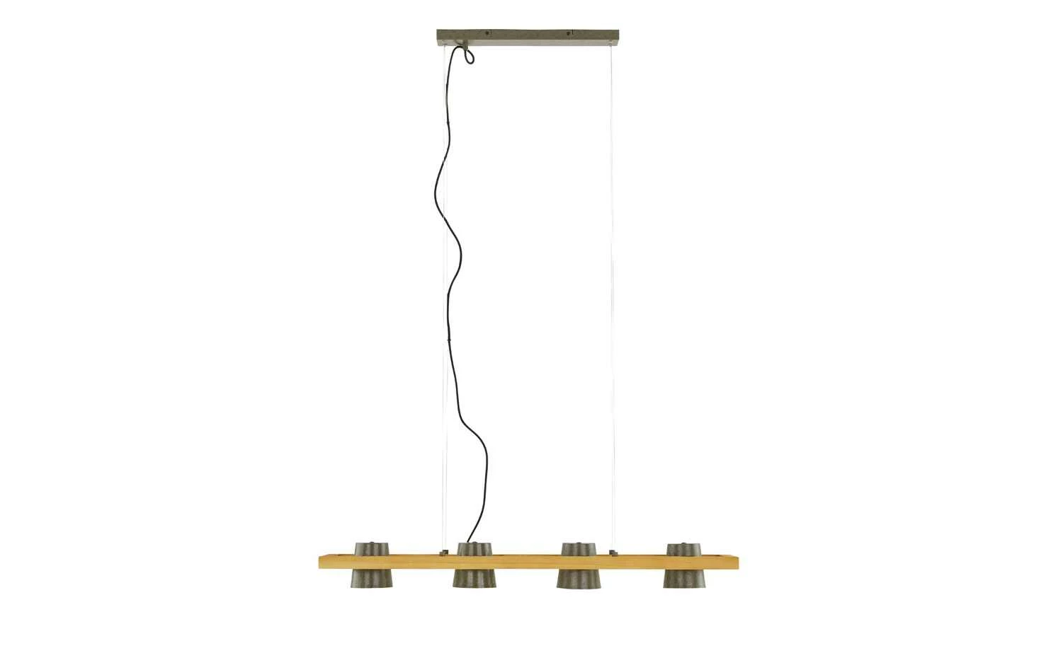 Trio Pendelleuchte, 4-flammig, Nickel antik mit Pinienholz – Bild 9