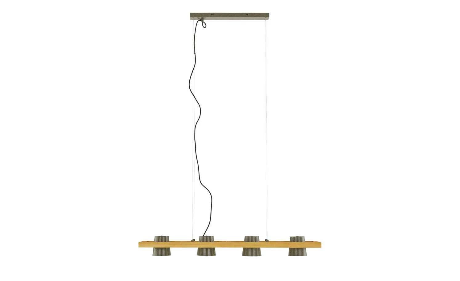 Trio Pendelleuchte, 4-flammig, Nickel antik mit Pinienholz – Bild 10