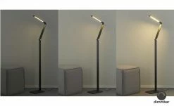 Fischer-Honsel LED-Stehleuchte, anthrazit-grau mit Dimmer | Schwarz