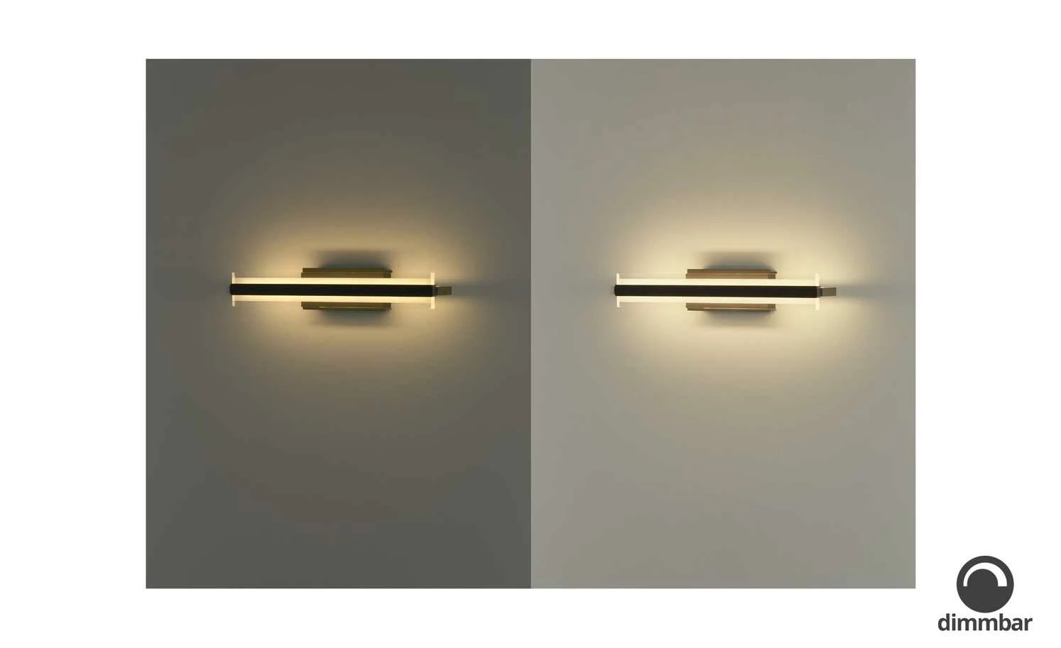 Fischer-Honsel LED-Wandleuchte, sandschwarz mit Dimmer