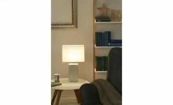 Fischer-Honsel Tischleuchte, 1-flammig, Keramik silber antik | silberfarben