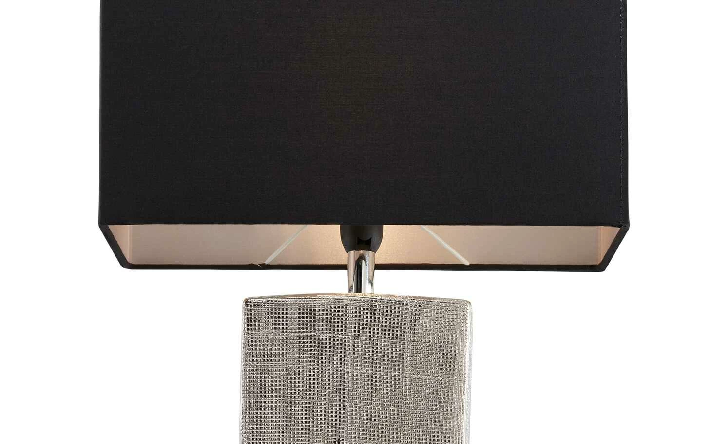 Fischer-Honsel Tischleuchte, 1-flammig, silberfarben antik/ schwarz `groß` | 50|cm – Bild 6