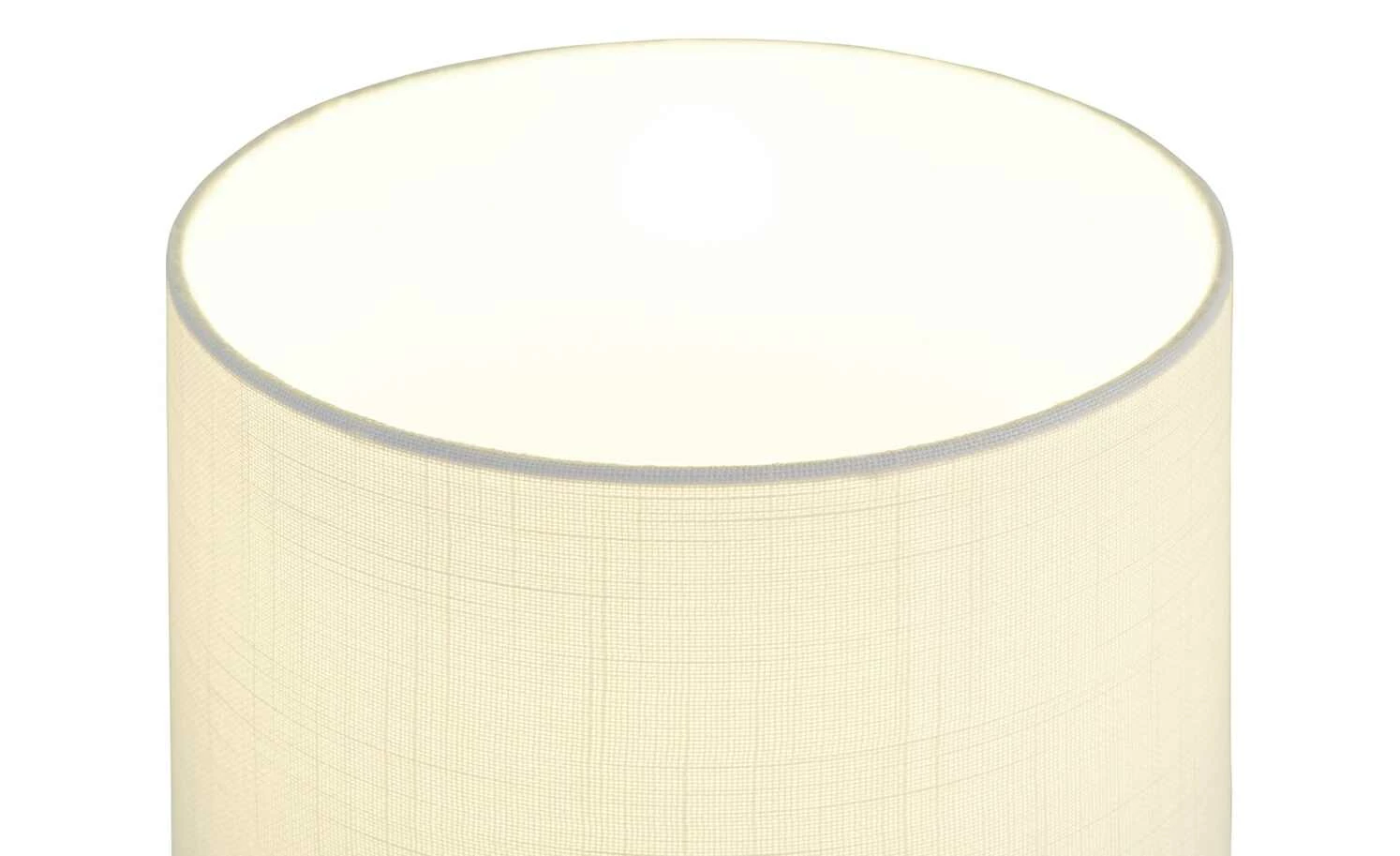 Fischer-Honsel Tischleuchte, 1-flammig, Schirm Leinen weiß, sandschwarz – Bild 5