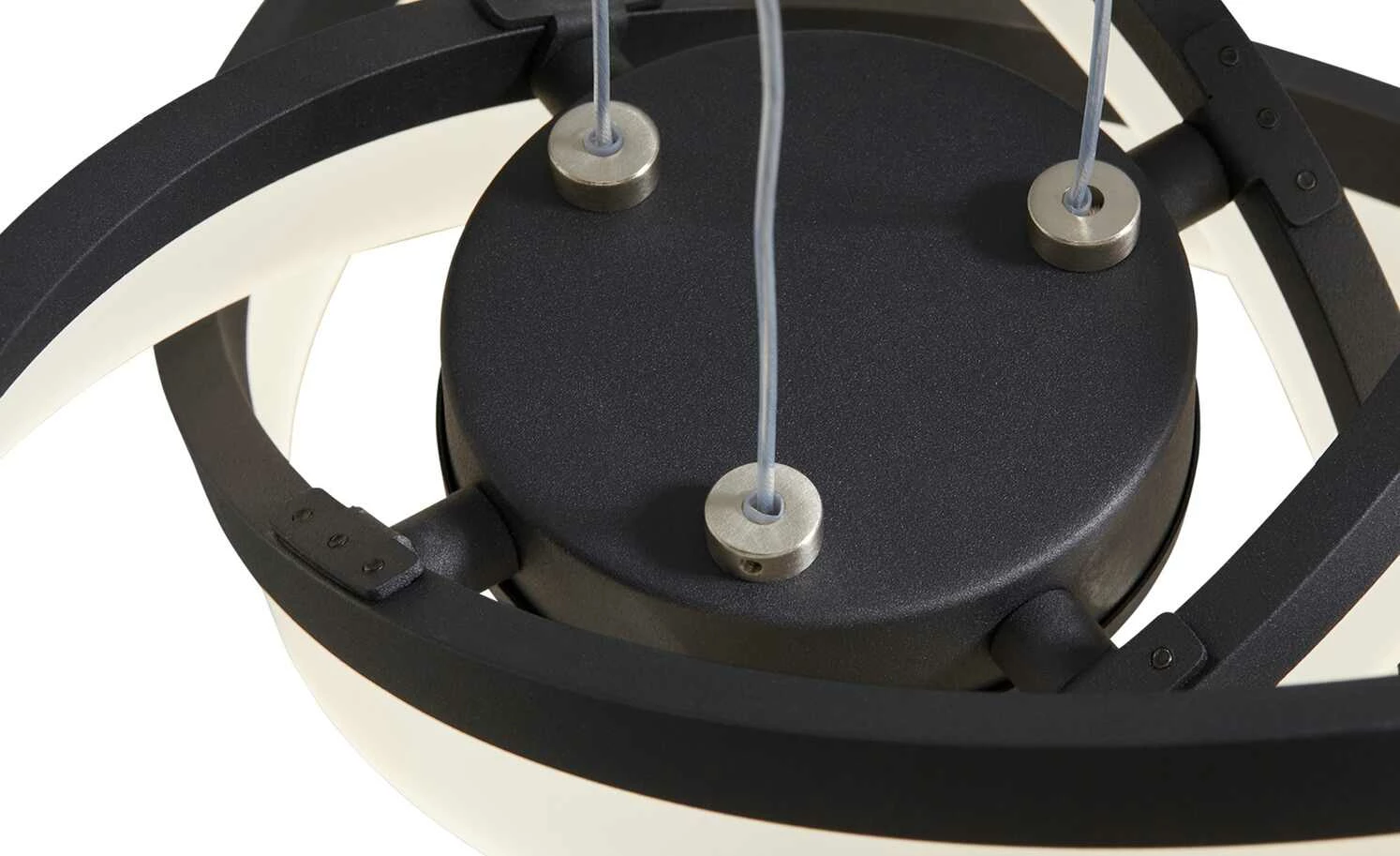 Fischer-Honsel LED-Pendelleuchte, Leuchtelemente verdreht sandschwarz – Bild 6