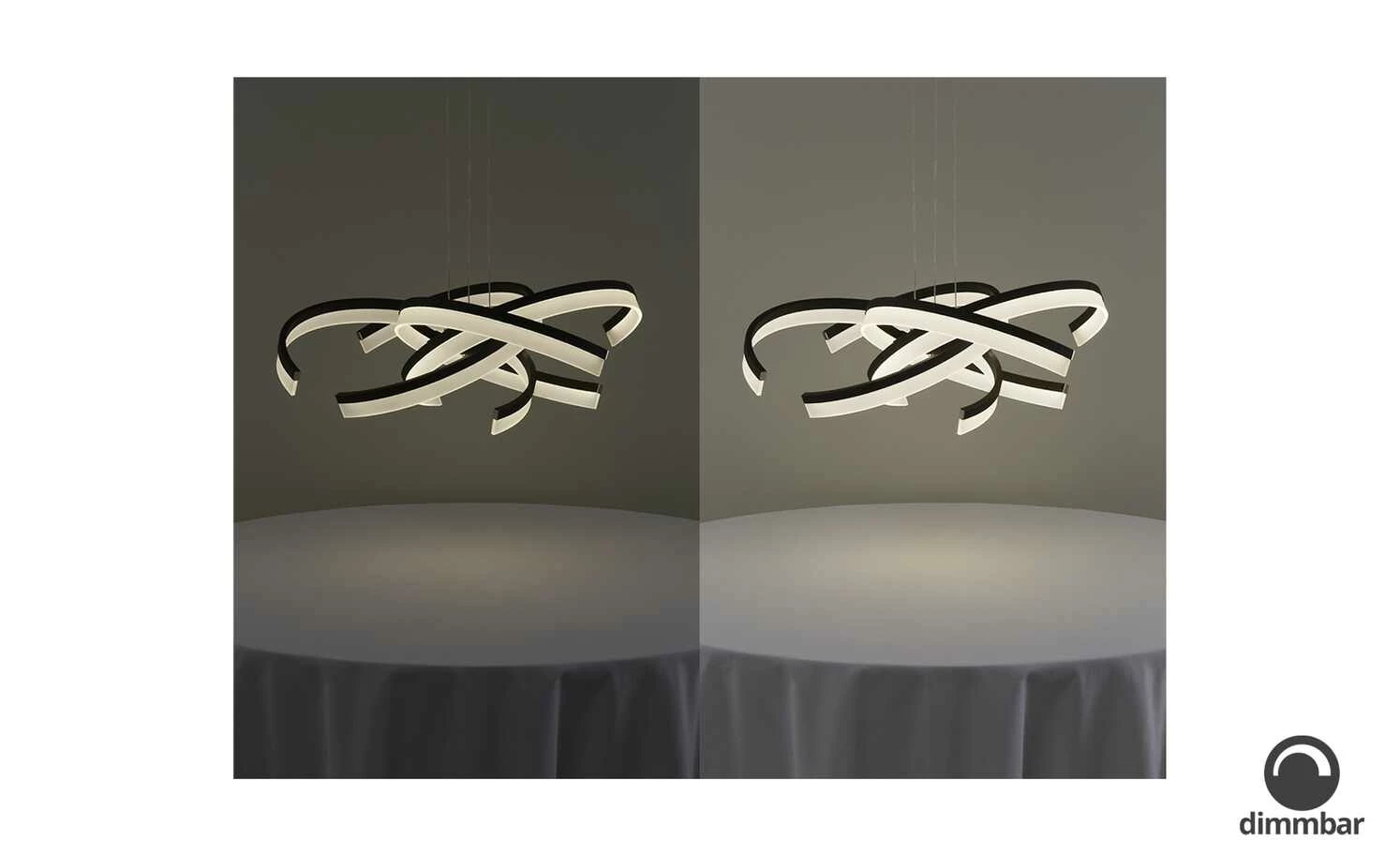 Fischer-Honsel LED-Pendelleuchte, Leuchtelemente verdreht sandschwarz – Bild 2