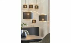 Tischleuchte, 1-flammig, Wiener Geflecht schwarz