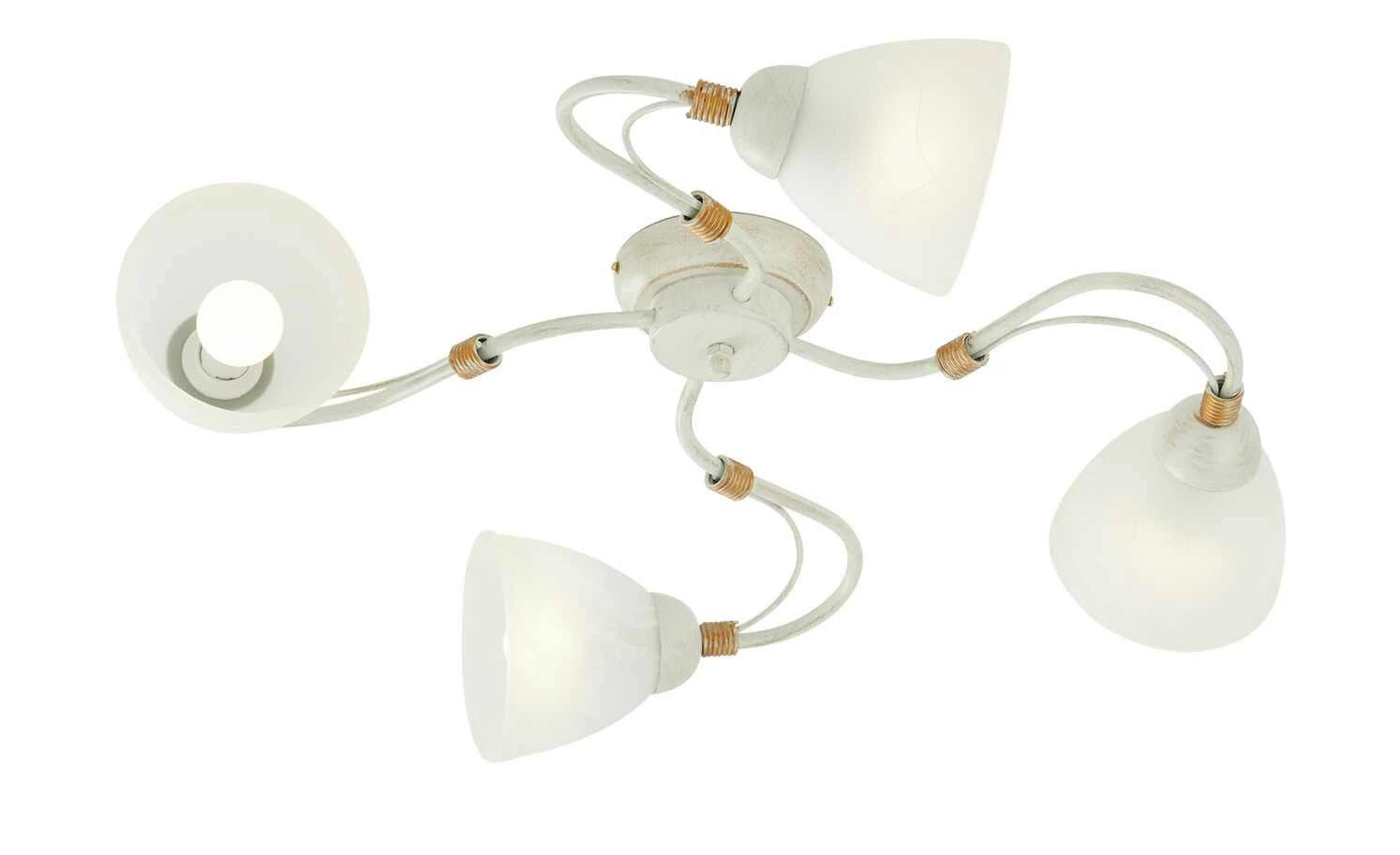 Deckenleuchte, 4-flammig, elfenbein/goldfarben – Bild 5