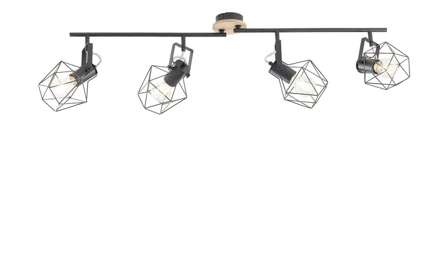 Paul Neuhaus Deckenstrahler, 4-flammig, Rubber Wood / Drahtgestell – Bild 5