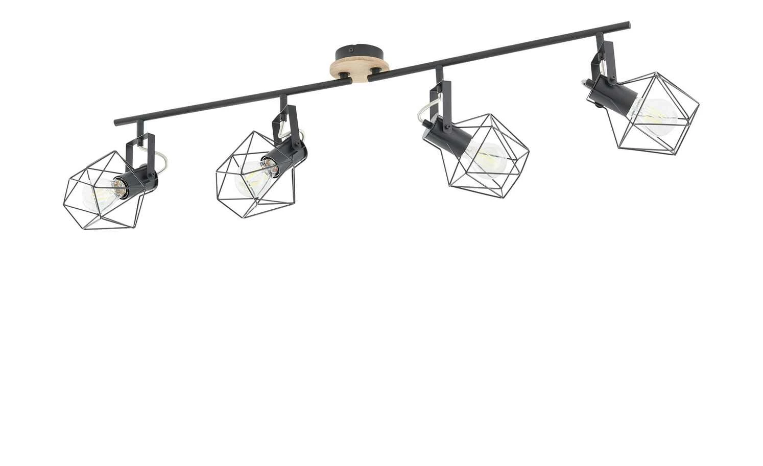 Paul Neuhaus Deckenstrahler, 4-flammig, Rubber Wood / Drahtgestell – Bild 2