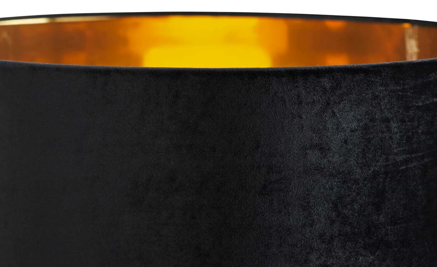 Stehleuchte, 1-flammig, Samtschirm schwarz/gold – Bild 4