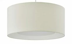 Pendelleuchte, 1-flammig, Stoff beige