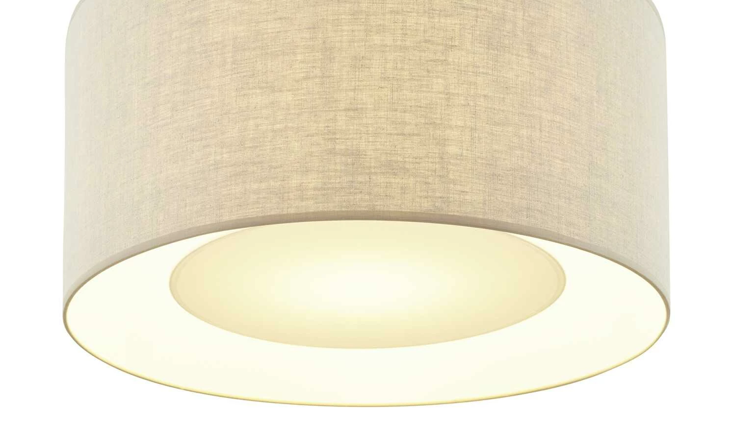 Pendelleuchte, 1-flammig, Leinen natur | Creme – Bild 5