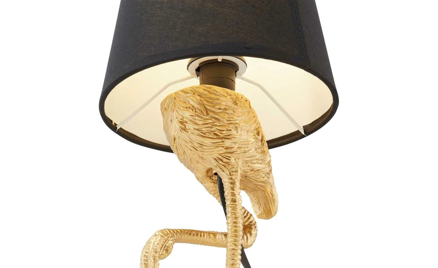 Trio Tischleuchte, 1-flammig `Flamingo`schwarz/goldfarbig – Bild 5