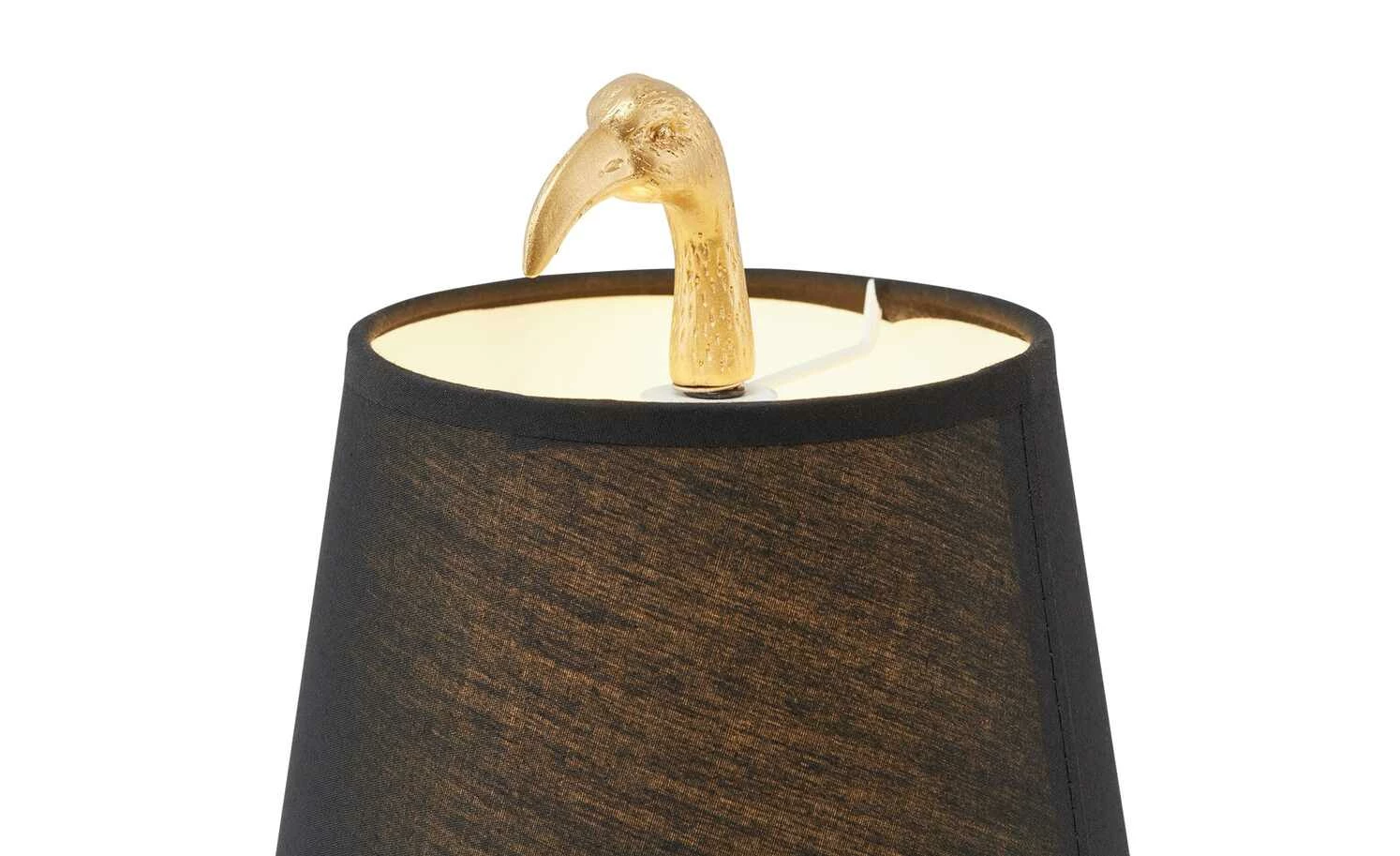 Trio Tischleuchte, 1-flammig `Flamingo`schwarz/goldfarbig – Bild 6