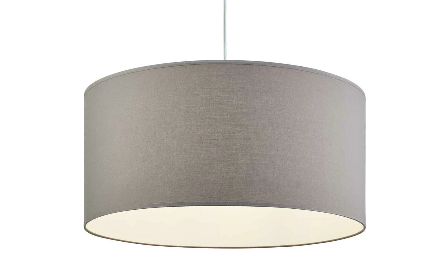 Pendelleuchte, 1-flammig, Stoff grau – Bild 4