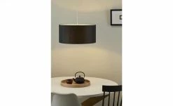 Pendelleuchte, 1-flammig, Stoff schwarz