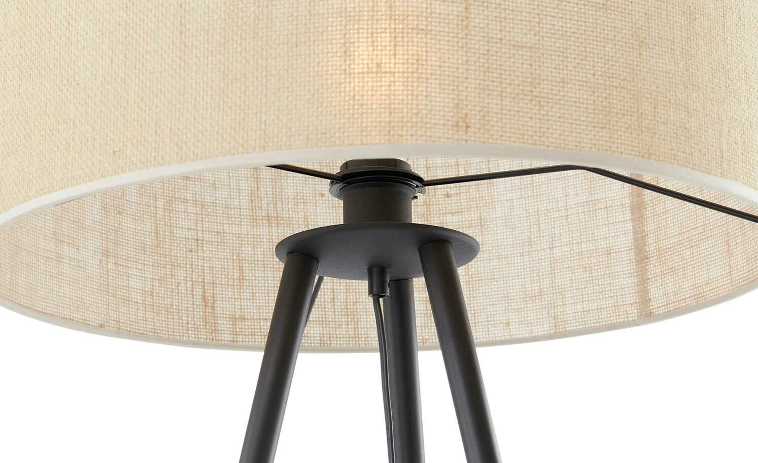 Stehleuchte, 1-flammig, Jute Schirm – Bild 5