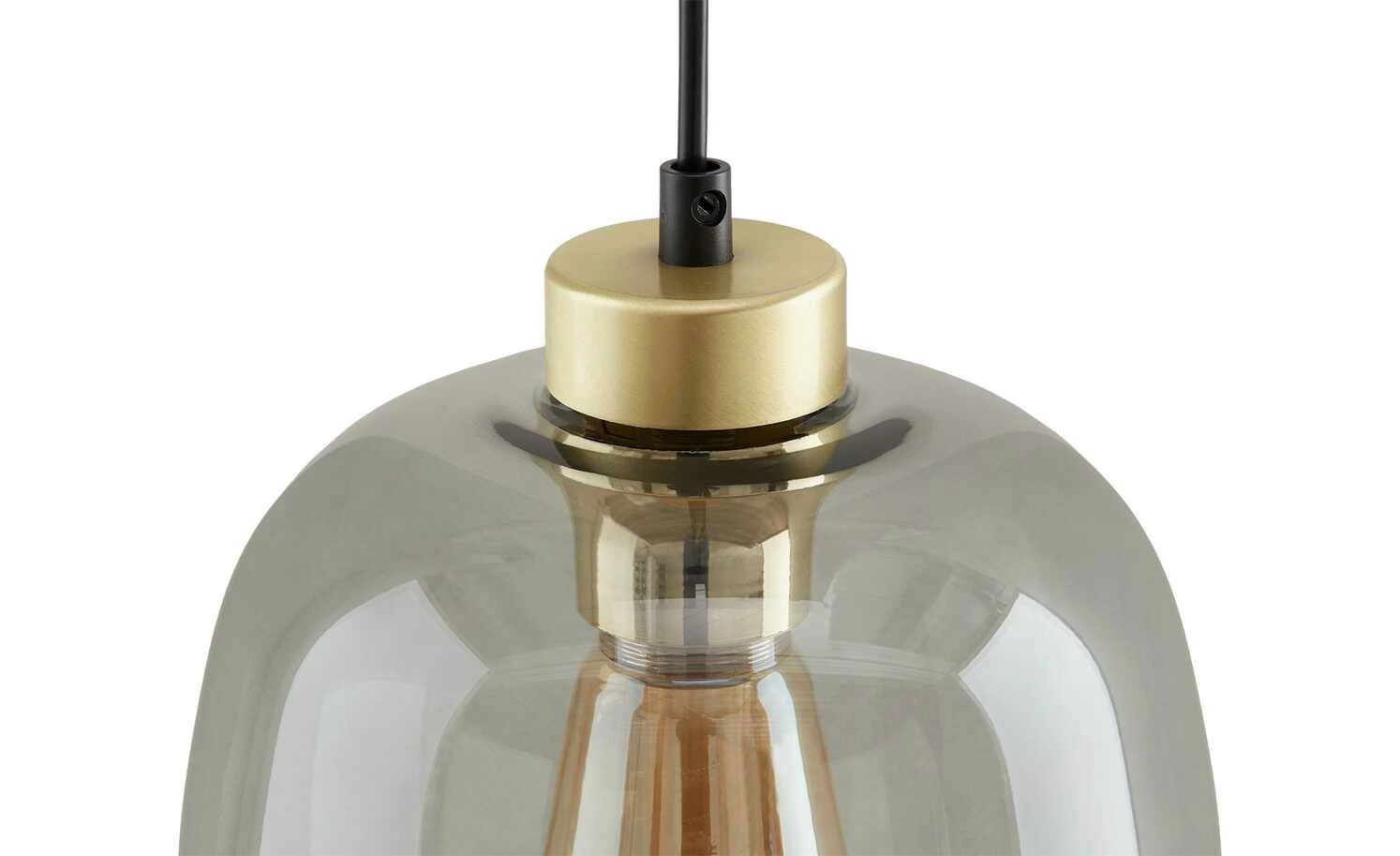 Pendelleuchte, 1-flammig, Glas grapfhitfarbig – Bild 5