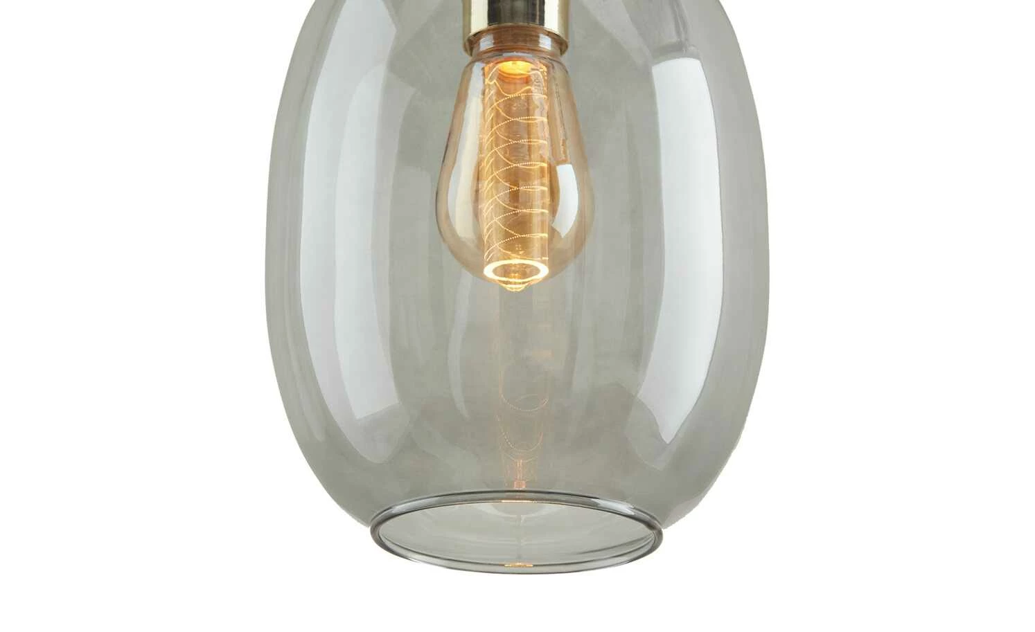 Pendelleuchte, 1-flammig, Glas grapfhitfarbig – Bild 7