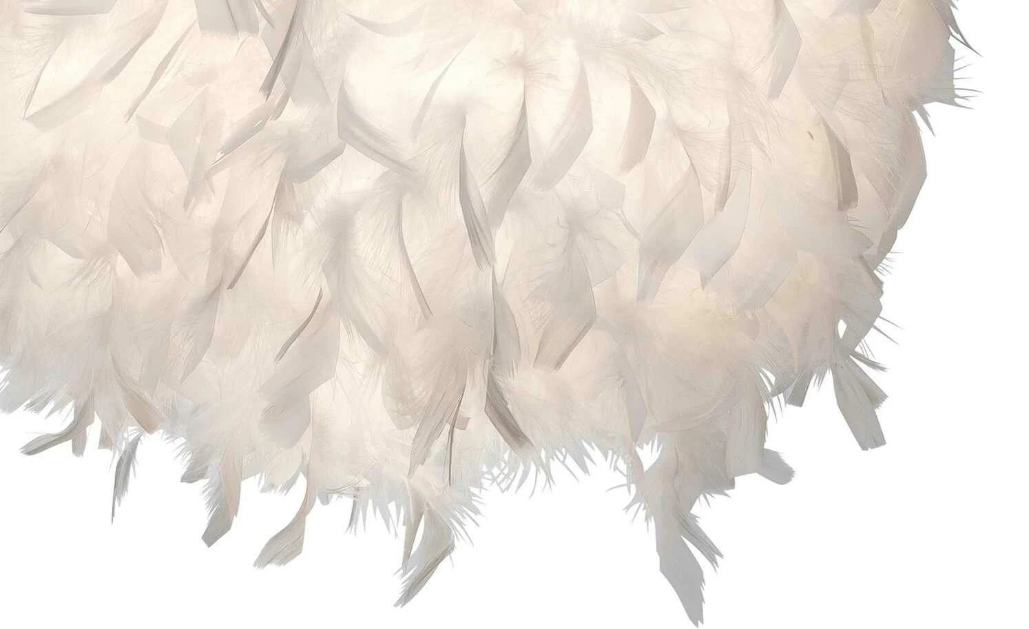 Pendelleuchte, 1-flammig, Federn weiß `klein` – Bild 4