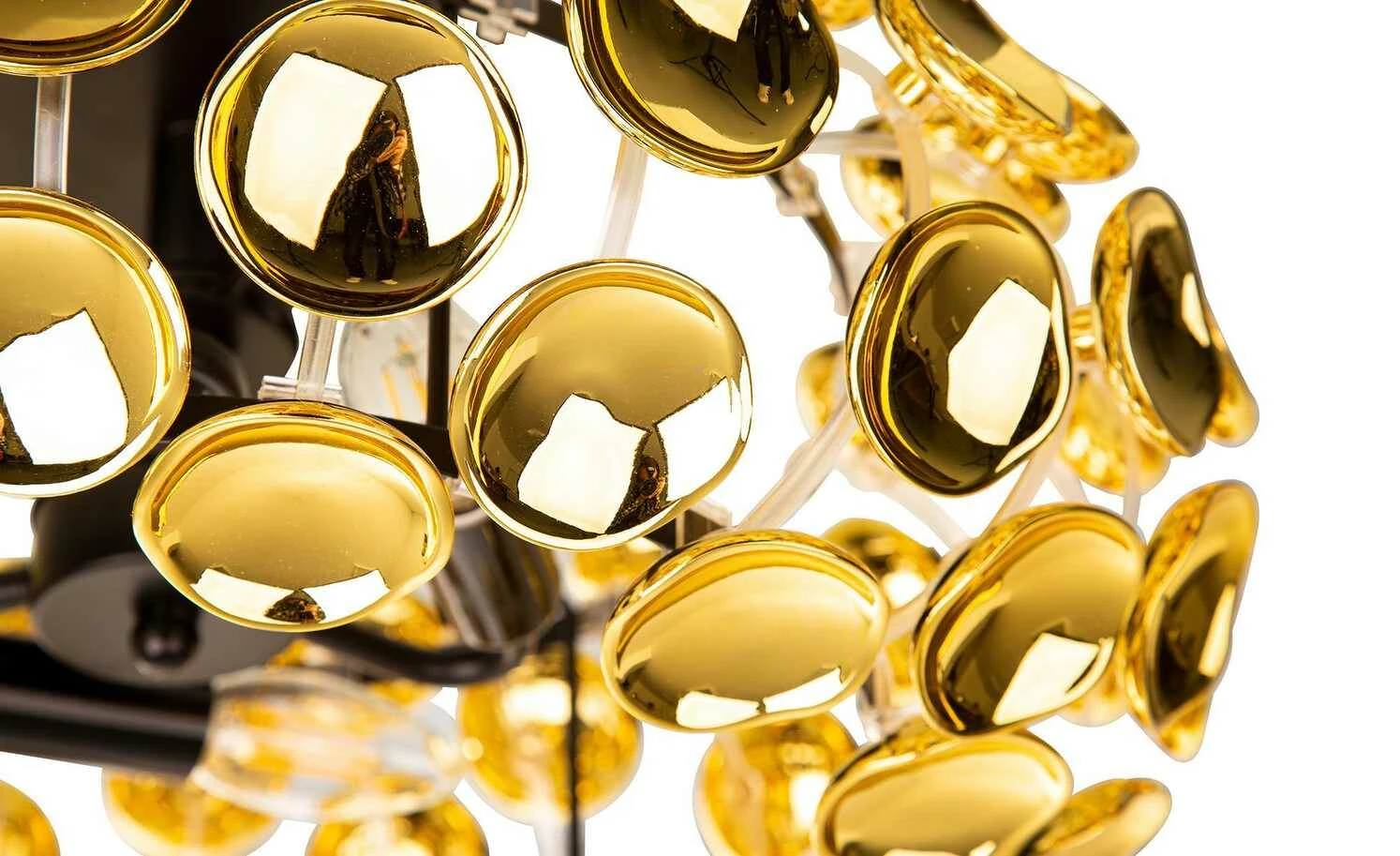 Deckenleuchte, 3-flammig, goldfarben/schwarz – Bild 3