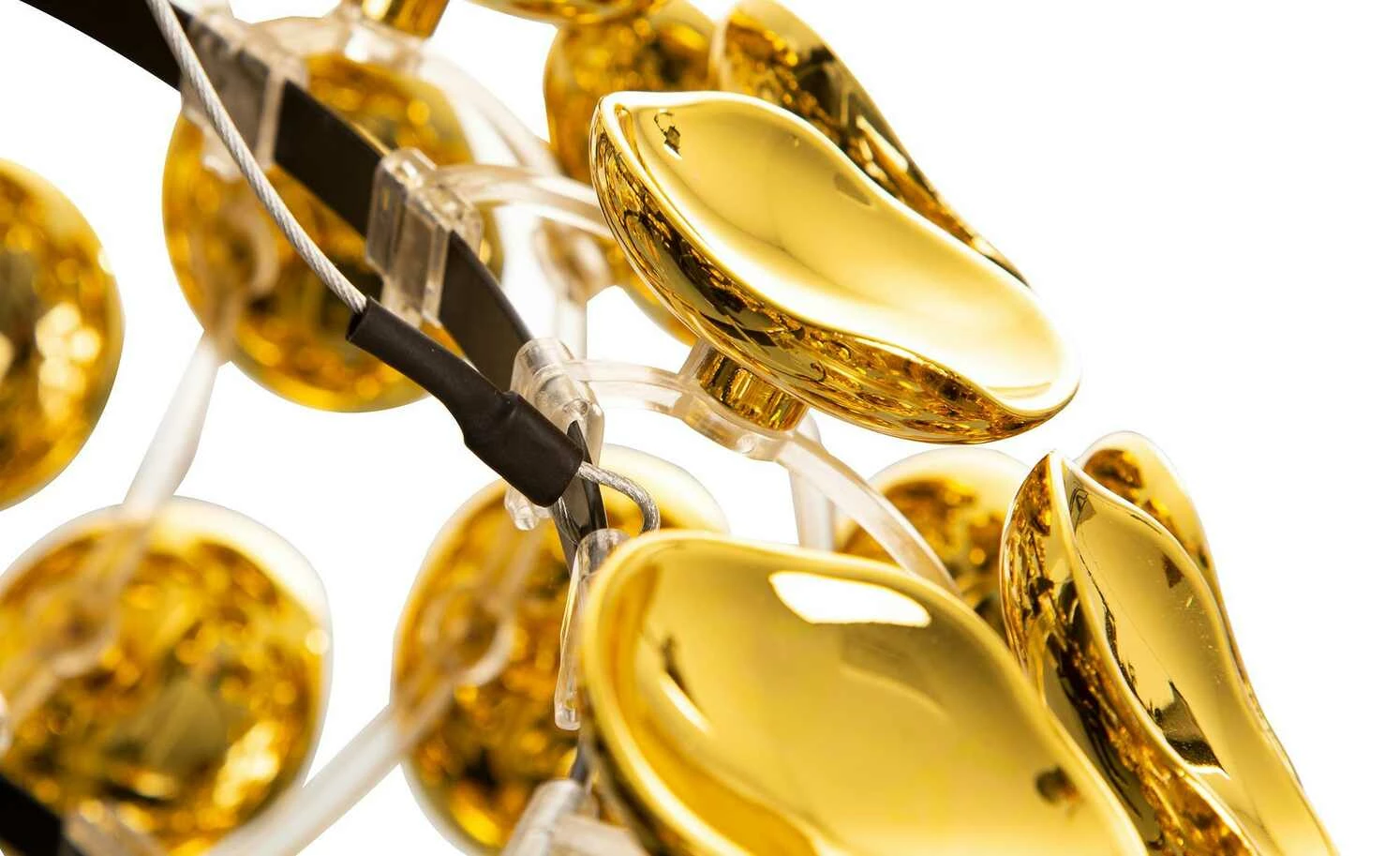 Deckenleuchte, 3-flammig, goldfarben/schwarz – Bild 4