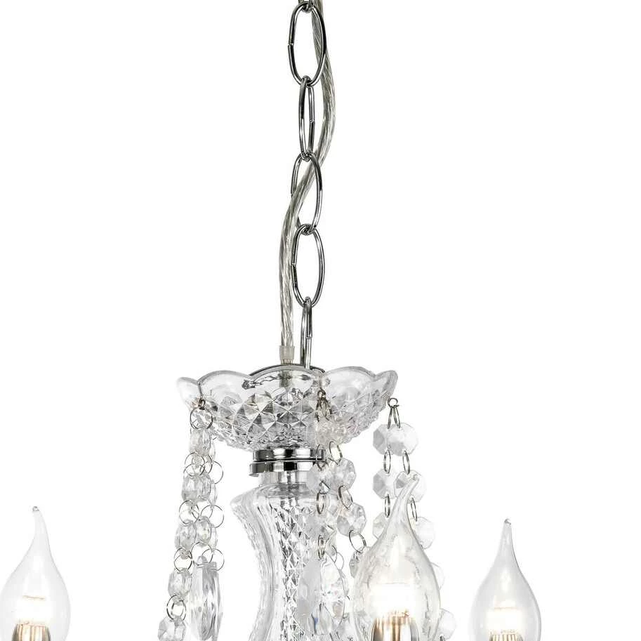 Kronleuchter, 5-flammig, chromfarben – Bild 3