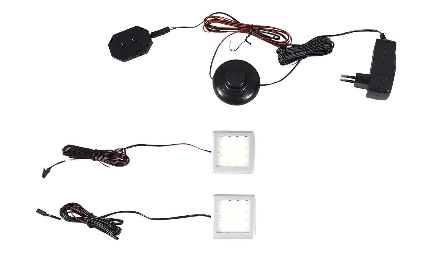 Gallery M Beleuchtung Yosh | Tageslichtweiß (>5.000 K) Unterbauleuchte mit 2x LED-Leuchte, je 1,5 Watt