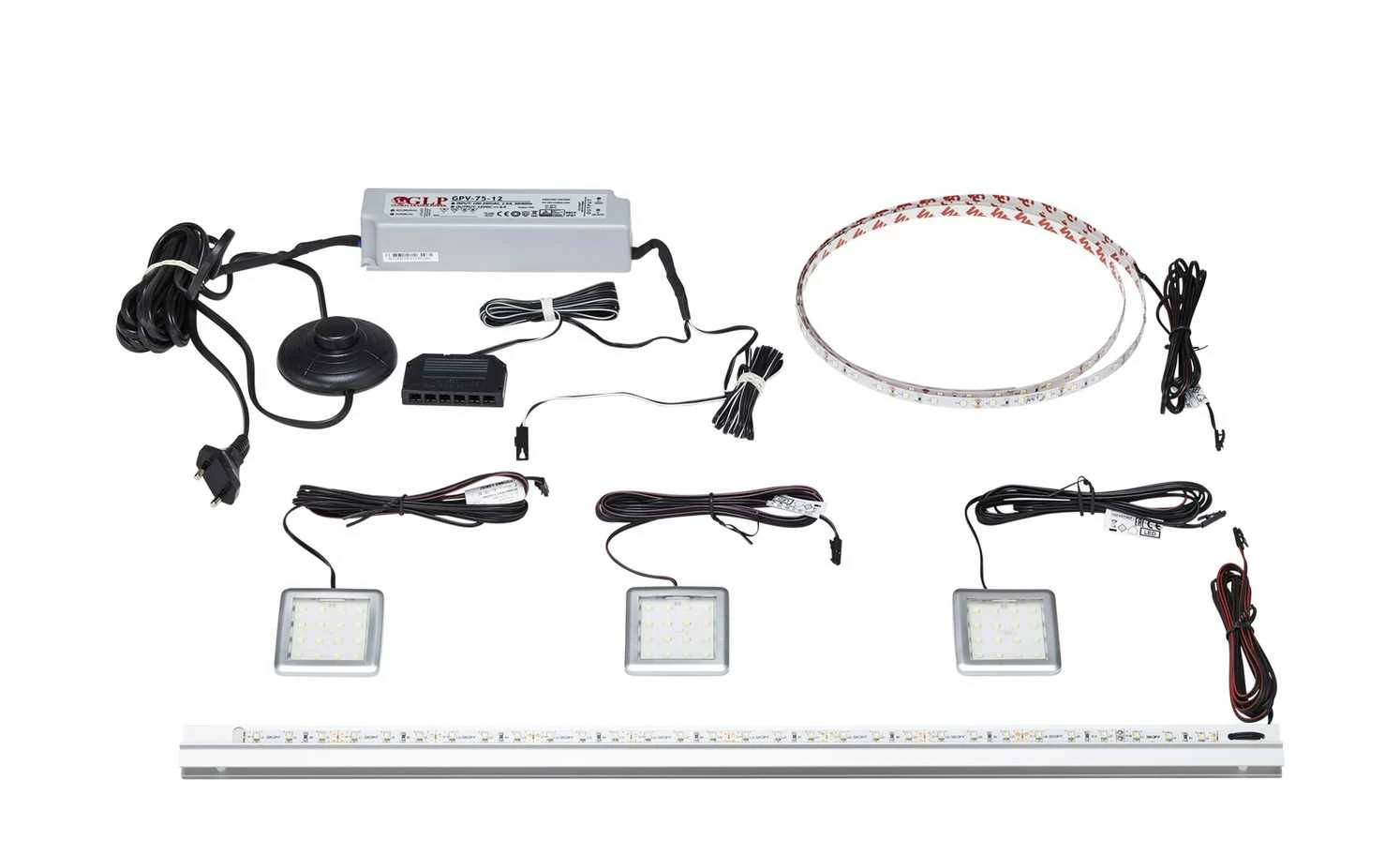 uno Beleuchtungs Set Wohnwand Karbo