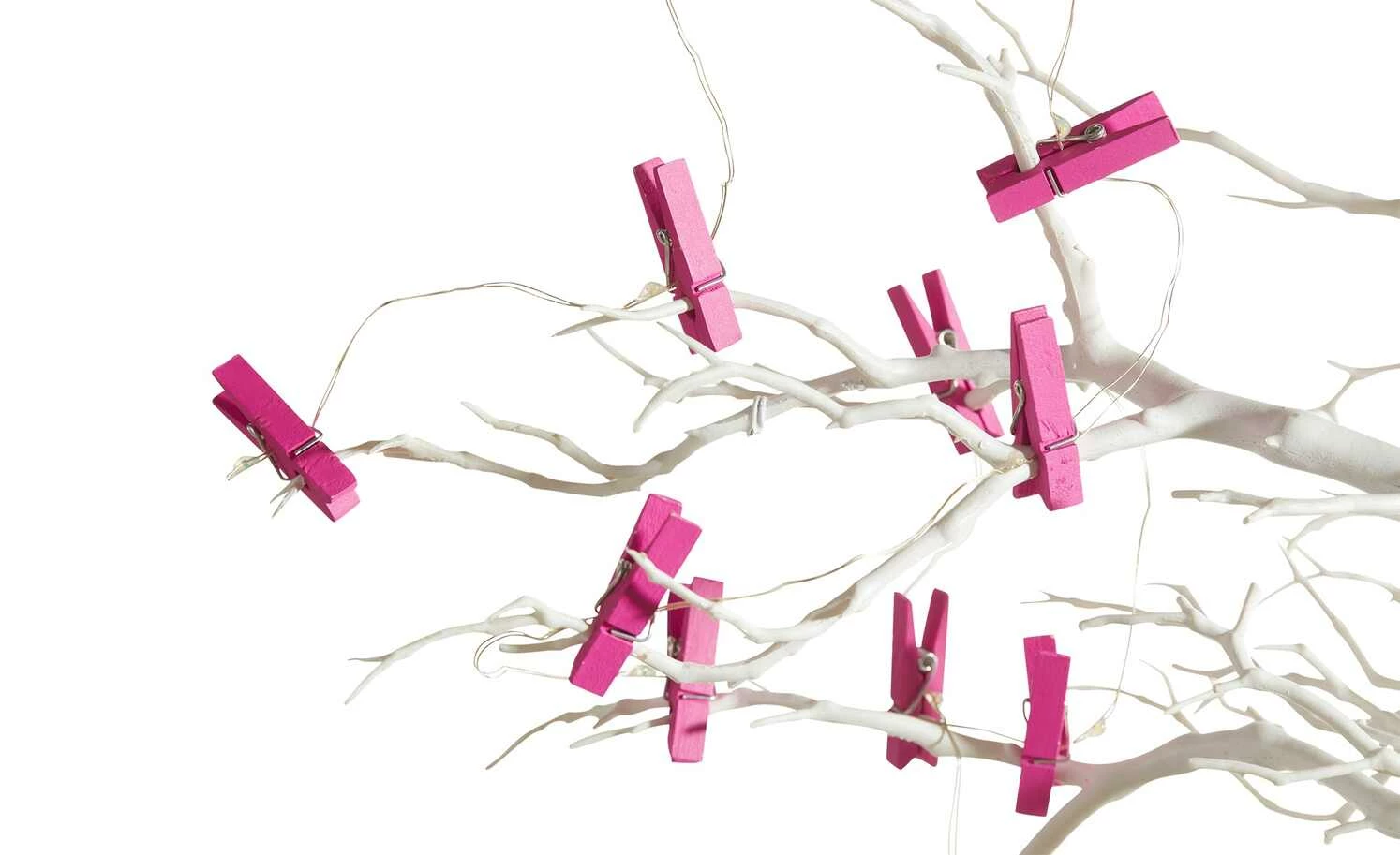 LED Lichterkette inkl. 20 Klammern | Pink – Bild 6