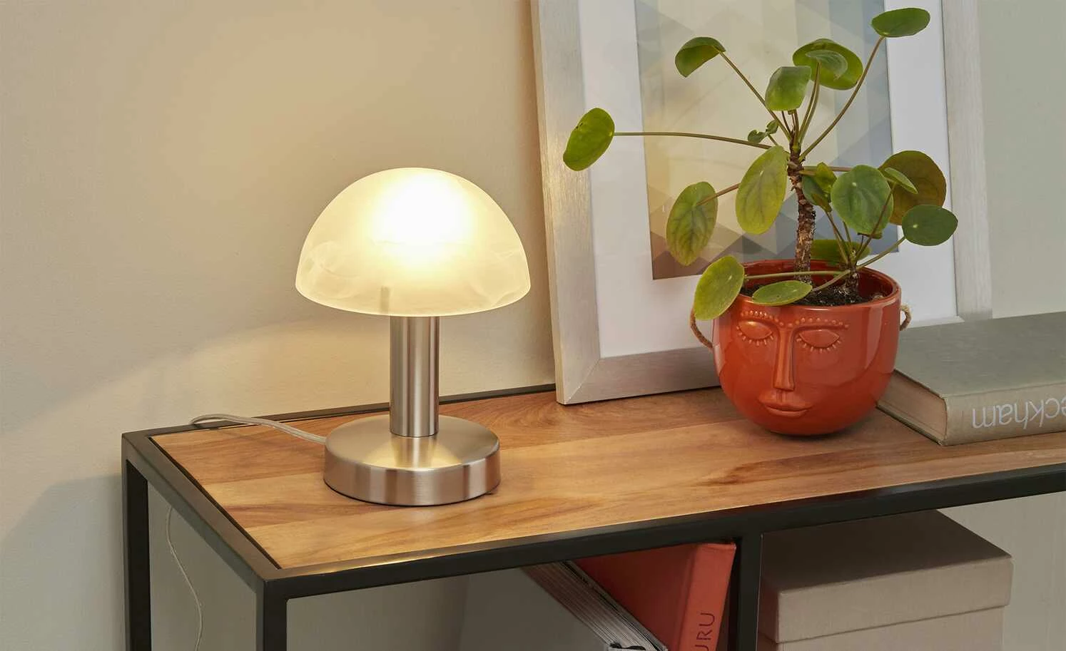 Trio Tischleuchte, 1-flammig, Alabasterglas weiß