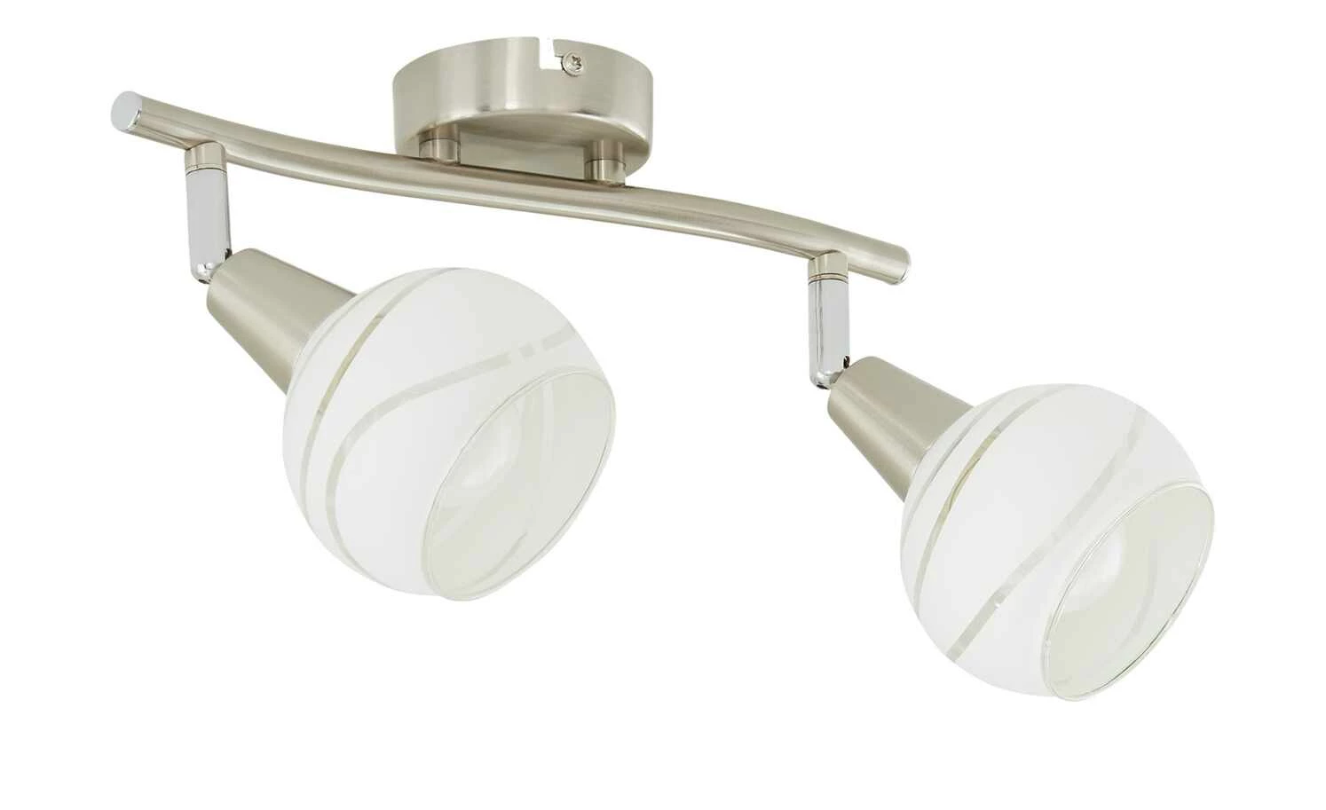 Deckenstrahler, 2-flammig, Glas weis/transparent – Bild 3