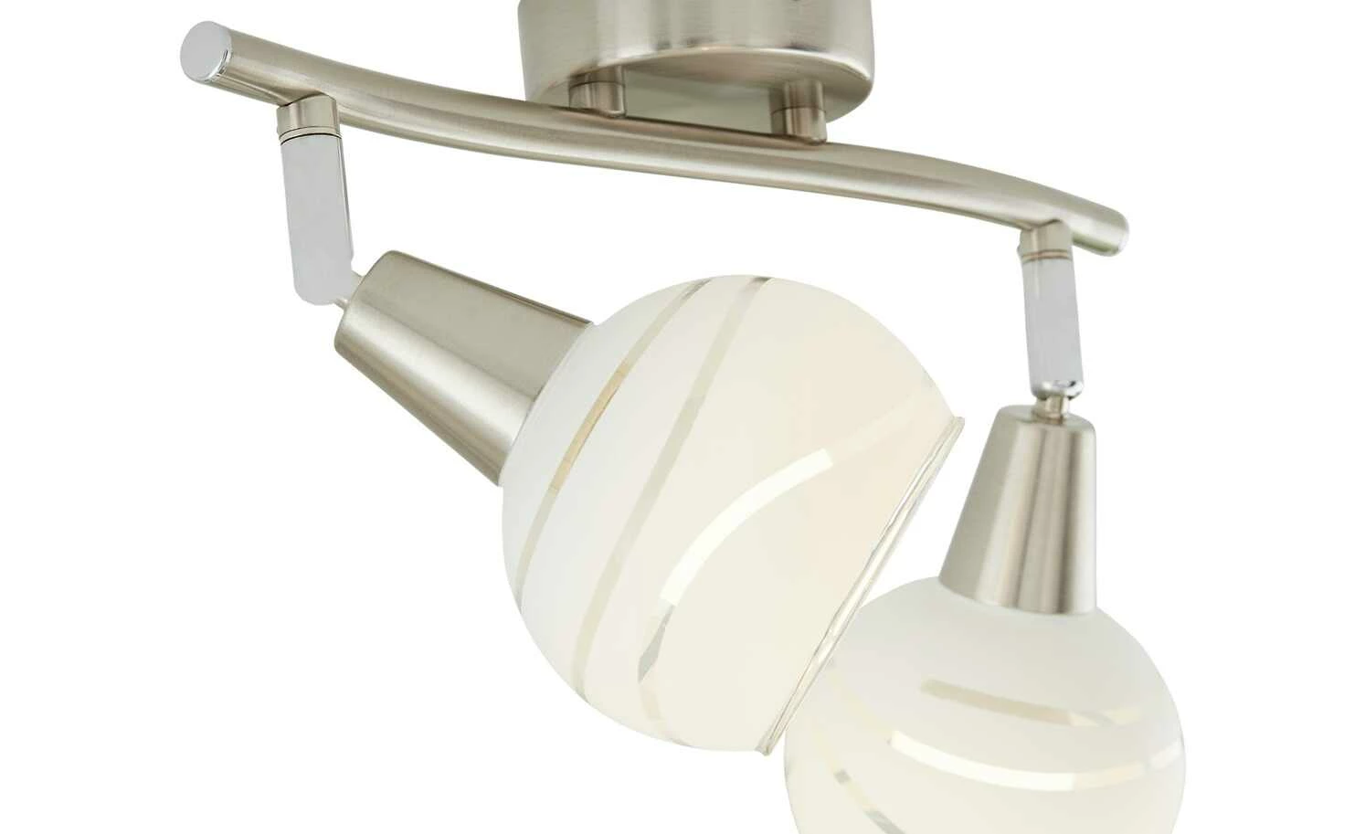 Deckenstrahler, 2-flammig, Glas weis/transparent – Bild 4