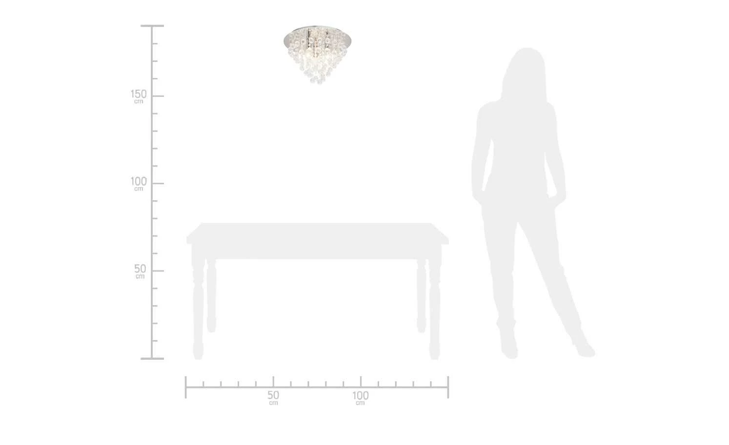 Deckenlampe mit hängenden Acrylbehang – Bild 2