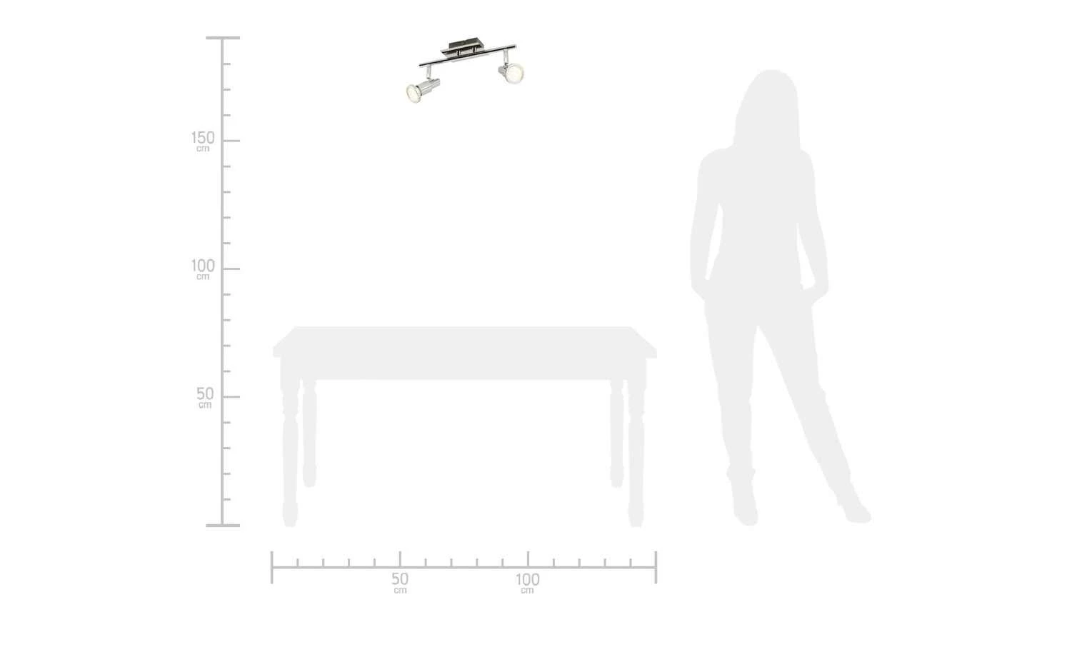 KHG LED-Deckenstrahler chrom 2 Spots – Bild 3