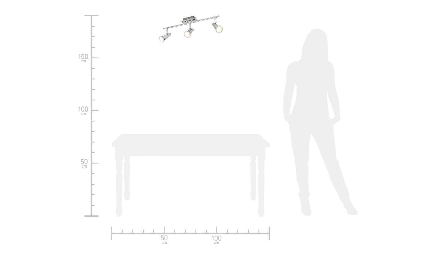 KHG LED-Deckenstrahler mit 3 schwenkbaren Spots – Bild 3