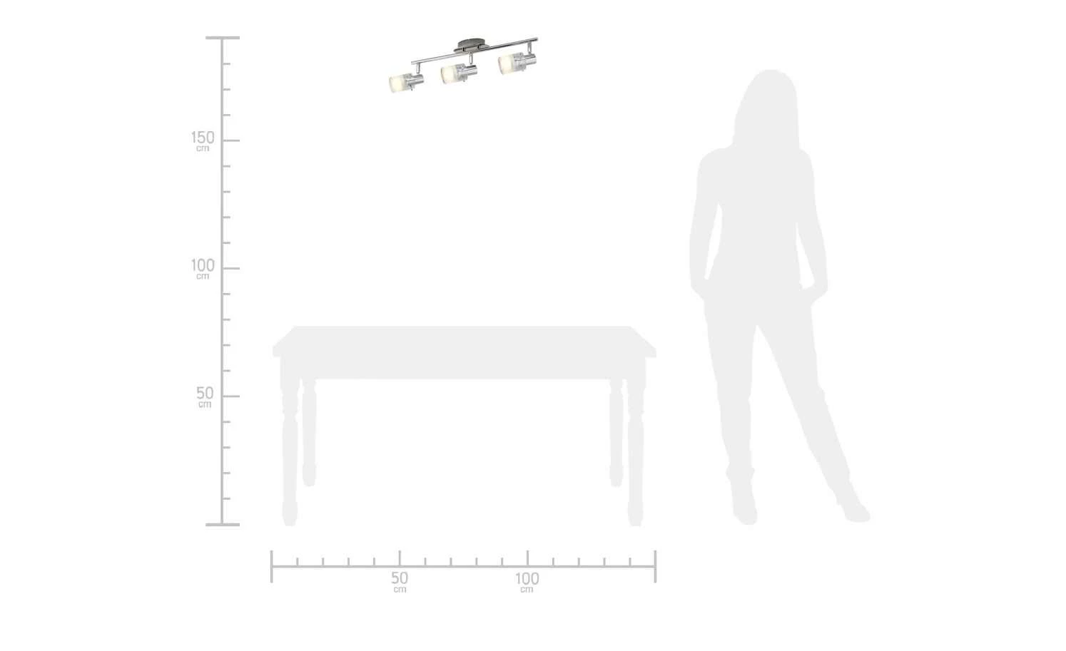 KHG LED- Deckenstrahler, 3-flammig mit Glas – Bild 6