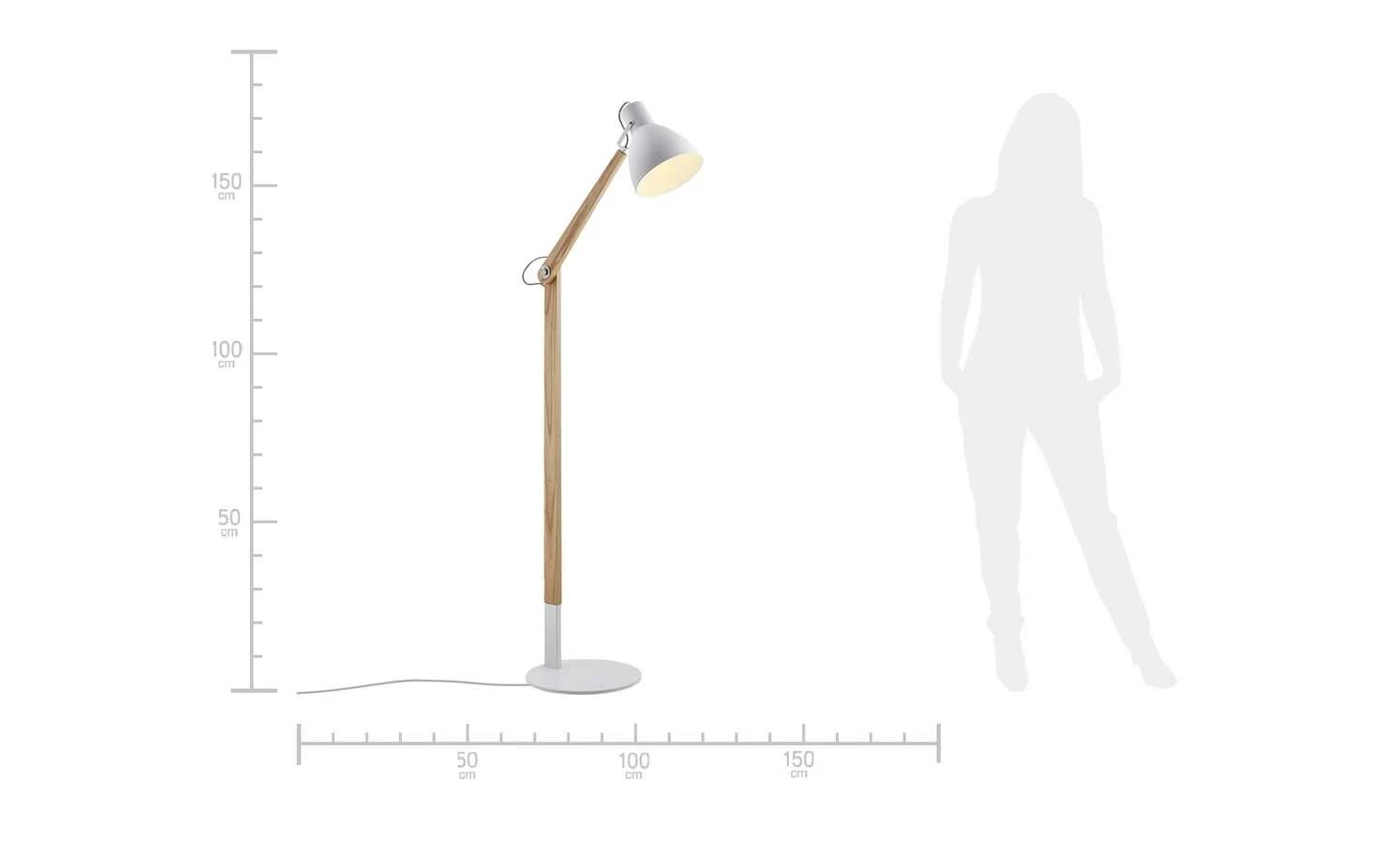 HOME STORY Leseleuchte, 1-flammig, Weiß / Esche – Bild 8